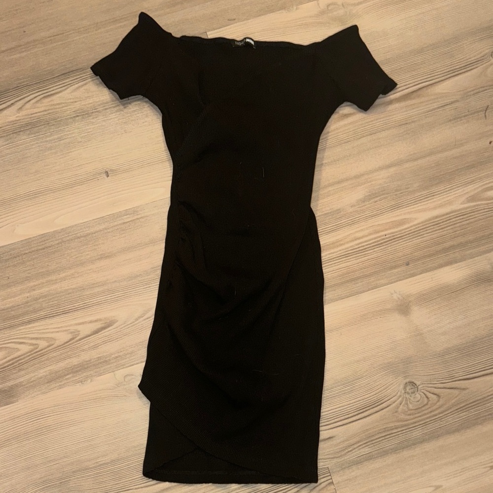Elegant Black Off-Shoulder Dress